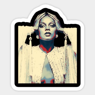 Retro girls diana ross Sticker